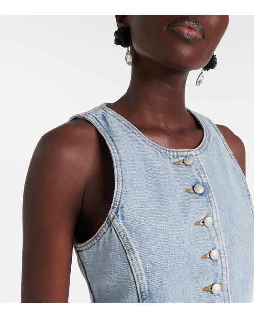 Chaleco En Denim Magda Butrym de color Blue