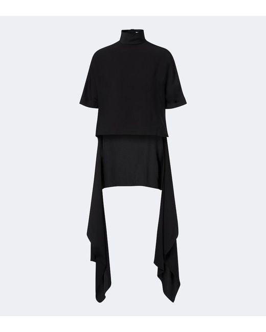 Alaïa Black Asymmetric Cady Top