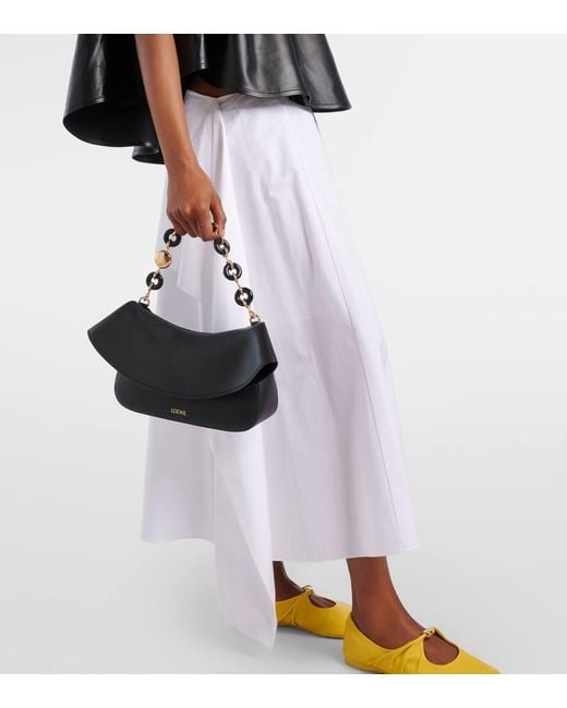 Loewe Black Schultertasche Ola Medium Aus Leder
