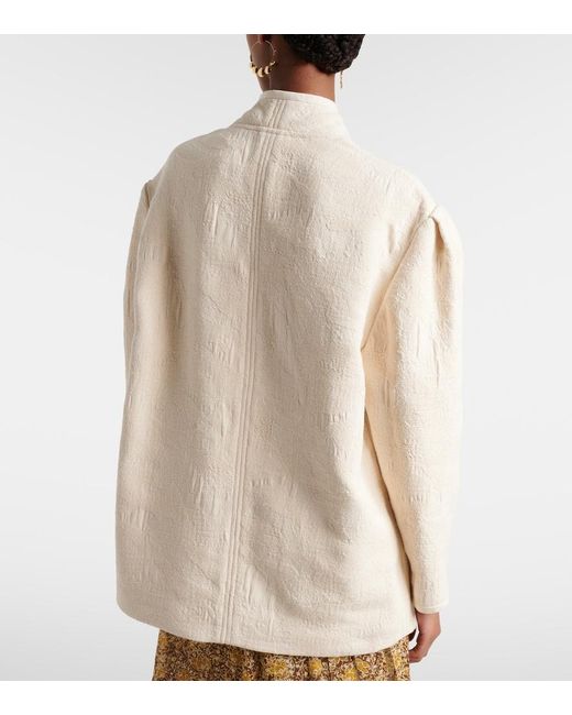 Isabel Marant Natural Uadie Padded Cotton Jacket