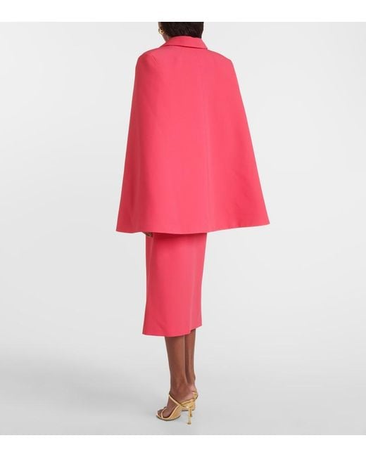 Safiyaa Pink Hadley Caped Blazer