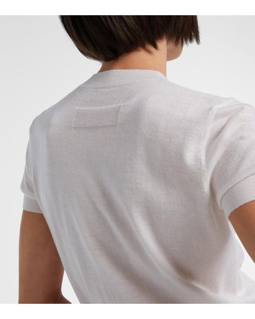 Givenchy White Knitted Cashmere Top
