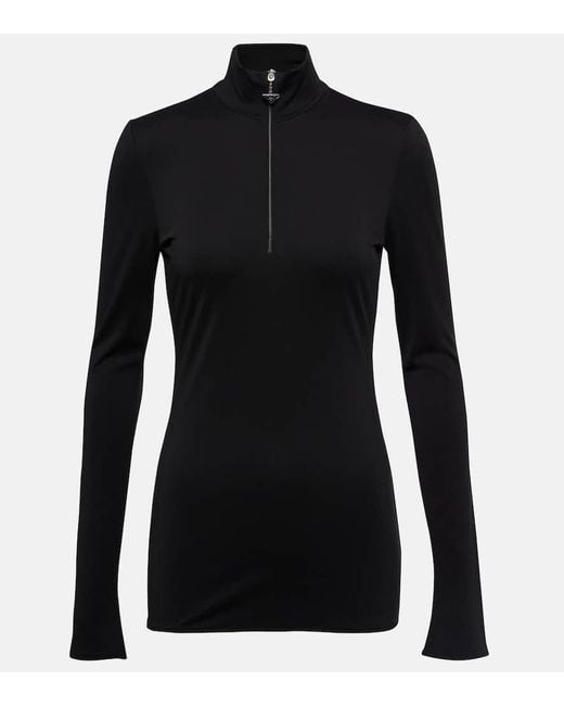 Pull A Col Roule A Ornements Prada en coloris Black