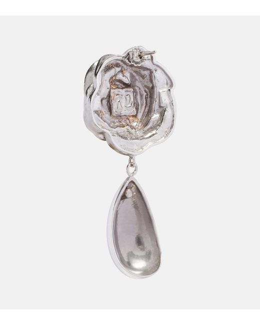 Magda Butrym Metallic Floral Drop Earrings