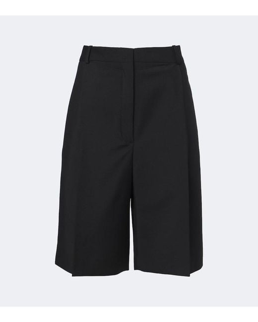 Rohe Black Wool And Mohair Capri Pants
