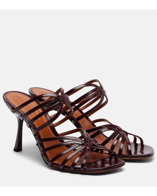 Zimmermann Brown Aura 85 Patent Leather Mules