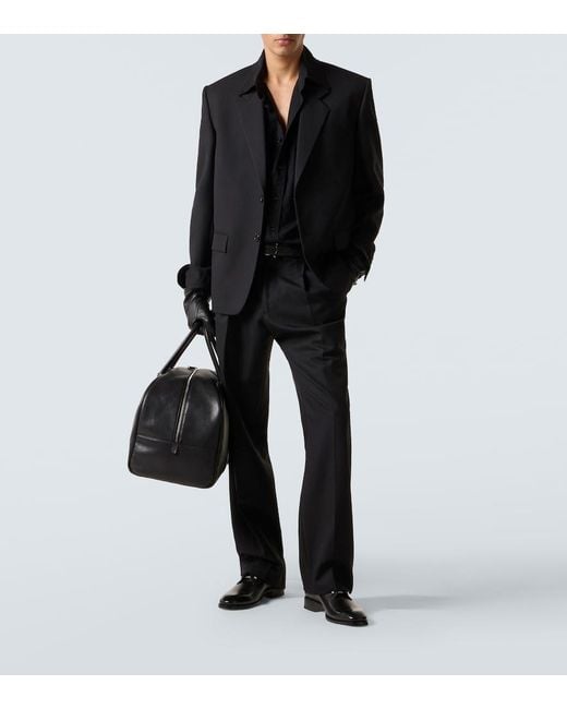 Christian Louboutin Black Chambelimonk Calfskin Monk Shoes for men