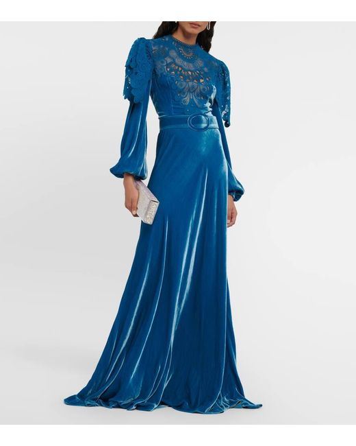 Ball Gown Blue Velvet Dresses for Women for sale | eBay