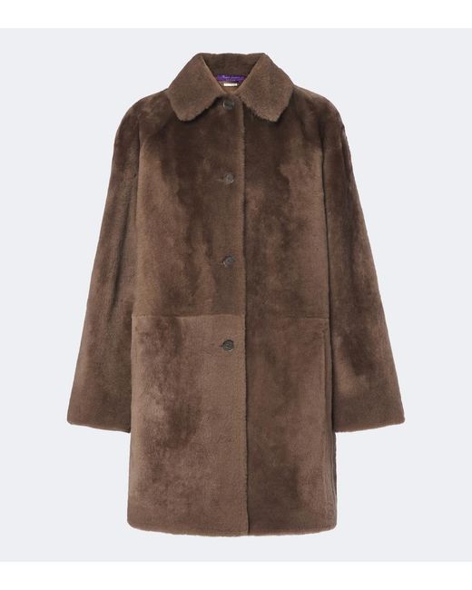 Ralph Lauren Brown Shearling Coat