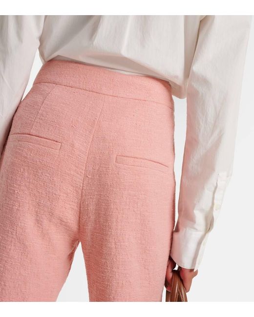 Pantalon Evase Tani En Coton Veronica Beard en coloris Pink
