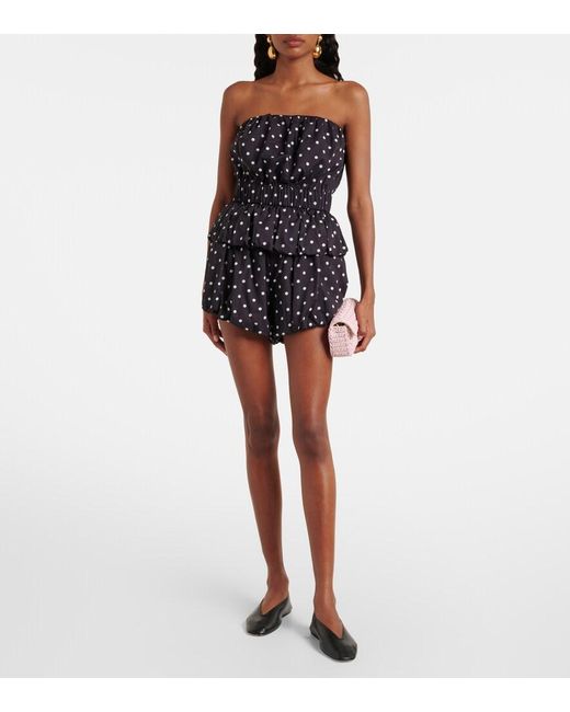 Posse Black Aurelia Polka-Dot Top