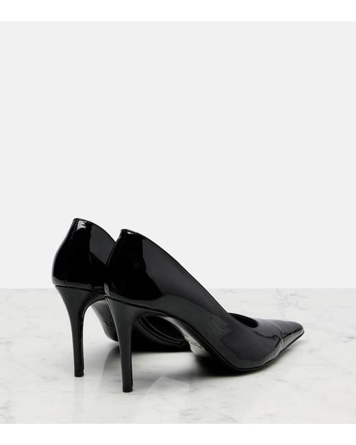 Khaite Black Jett D'Orsay 85 Patent Leather Pumps