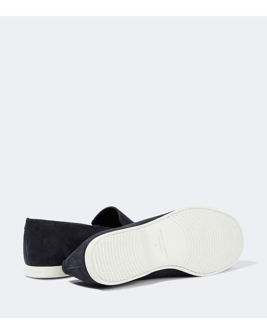 Manolo Blahnik Blue Monaco Suede Loafers for men
