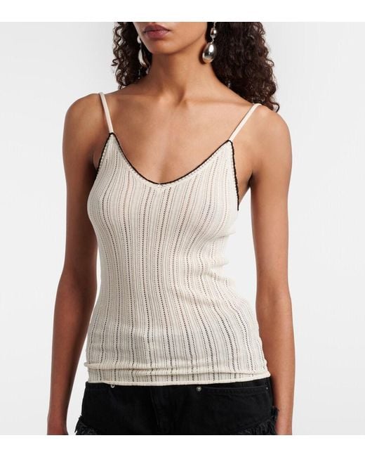 Isabel Marant Natural India Pointelle Silk And Cotton Camisole