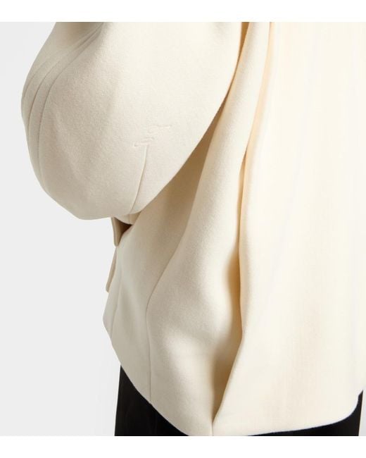 Jacquemus Natural Ovalo Virgin Wool Peacoat
