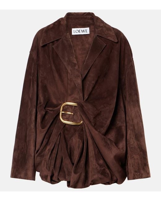 Camicia in suede di Loewe in Brown