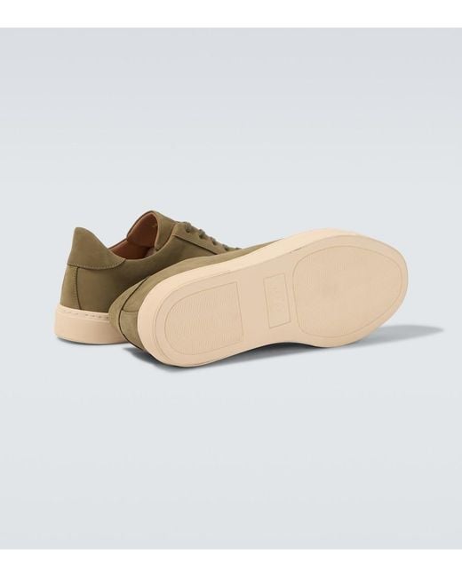 George Cleverley Green Jack Ii Leather Sneakers for men