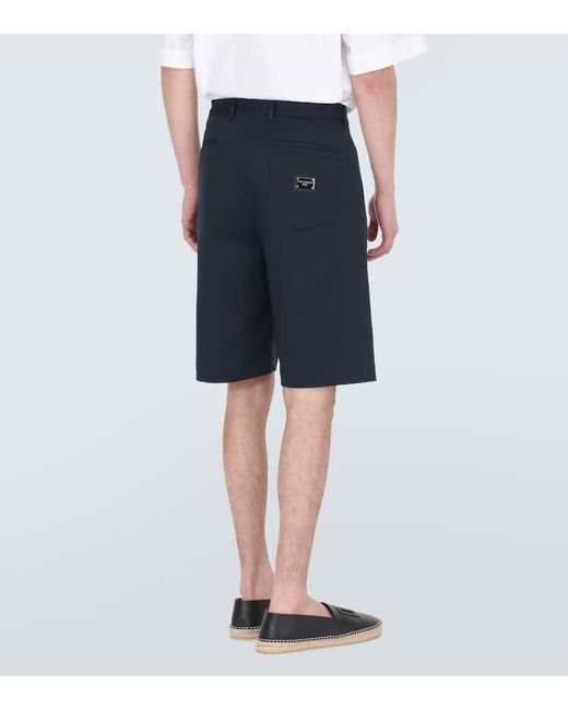 Dolce & Gabbana Bermuda-Shorts Aus Einem Baumwollgemisch in Blue für Herren
