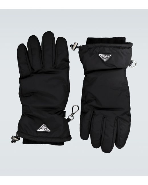 Prada Handschuhe mit Logo in Black für Herren