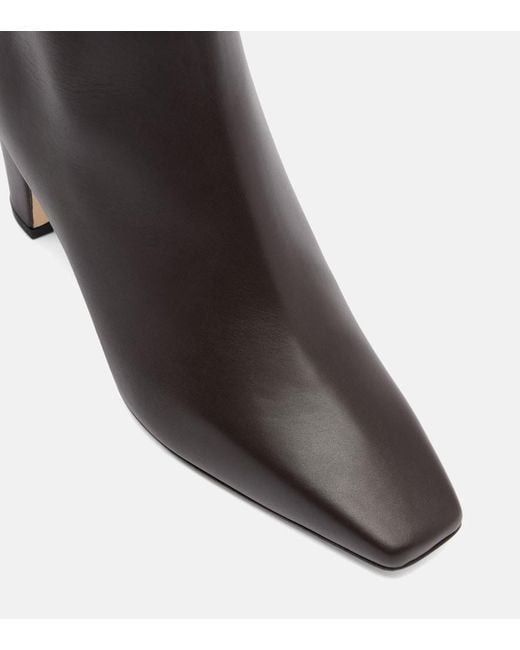 Manolo Blahnik Black Ankle Boots Ofaralo 70 Aus Leder
