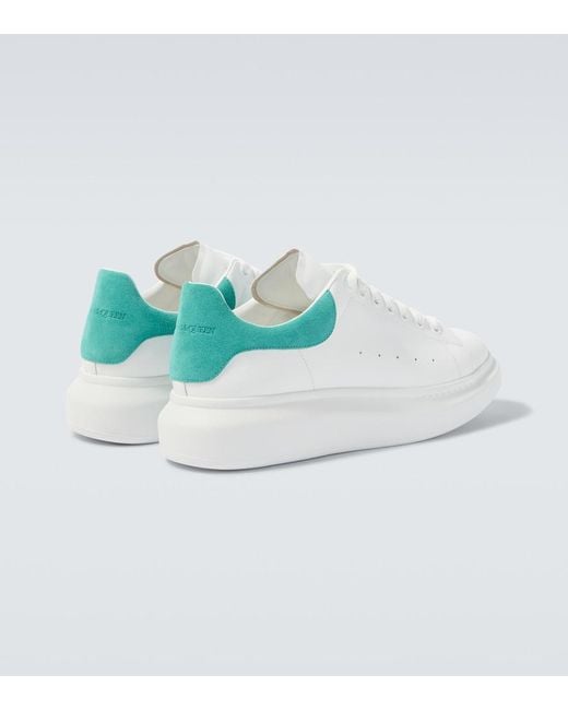 McQueen White Oversized Leather Sneakers for men