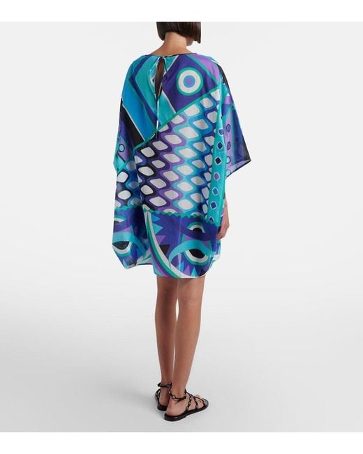 Emilio Pucci Blue Vivara Cotton Kaftan