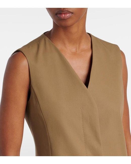 Max Mara Natural Cotton Twill Vest