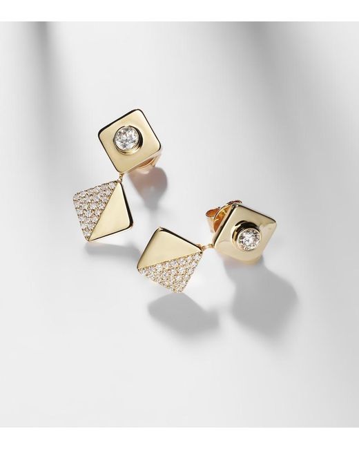 Ileana Makri Metallic 18Kt Earrings With Diamonds
