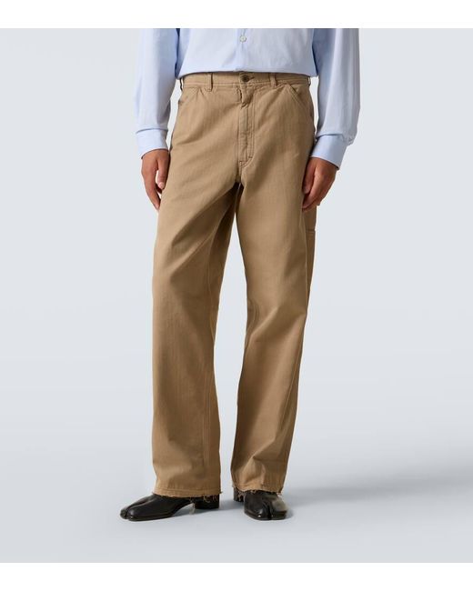 Maison Margiela Mid-Rise Wide-Leg Jeans in Natural für Herren