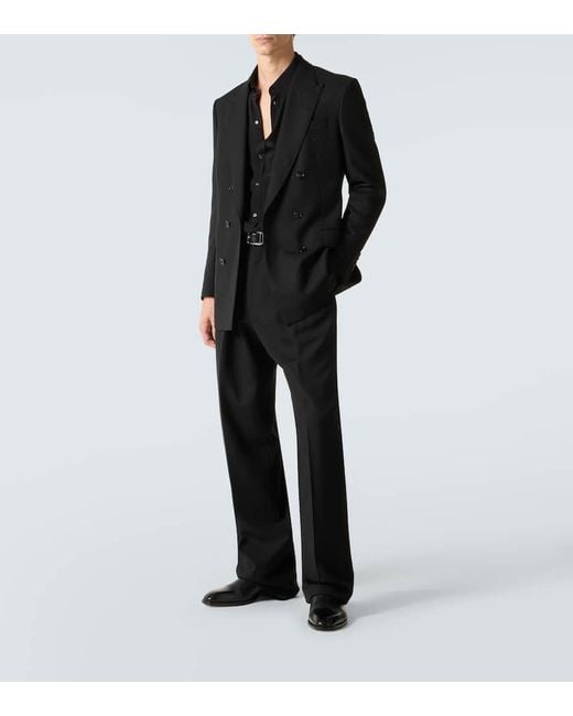Dolce & Gabbana Black Silk Crepe De Chine Shirt for men