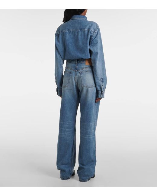 Jean Ample A Taille Haute AMI en coloris Blue