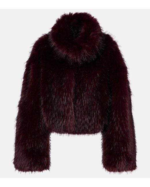 Veste Raccourcie En Fourrure Synthetique ROTATE BIRGER CHRISTENSEN en coloris Red