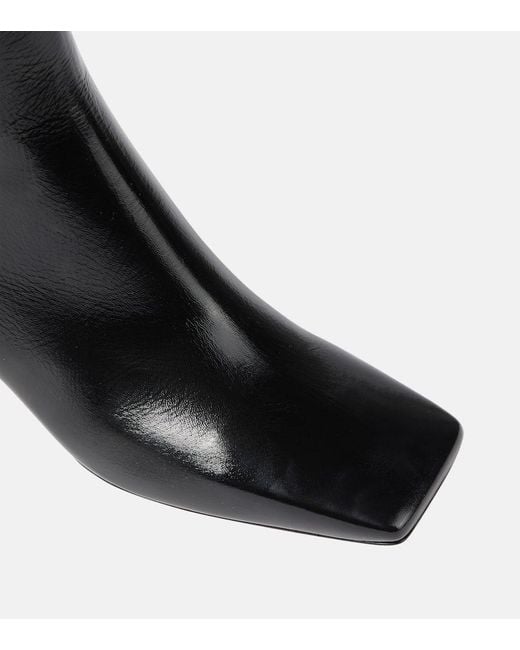 Gianvito Rossi Black Freeda Leather Ankle Boots