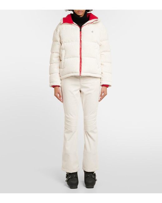 Perfect Moment White Jumbo Corduroy Down Jacket