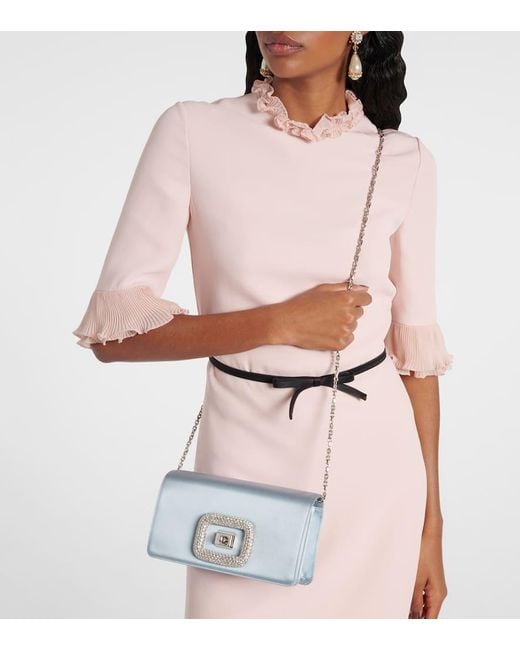 Roger Vivier Blue Crystal-Embellished Clutch