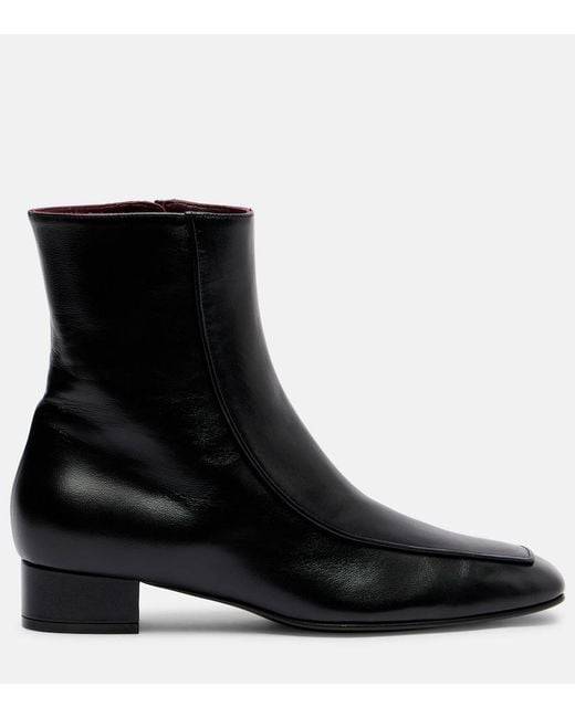 Herbert Levine Black Shadow Ban 30 Leather Ankle Boots