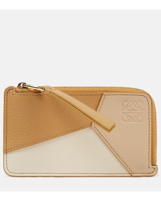Loewe Natural Luxury Puzzle Coin Cardholder In Classic Calfskin