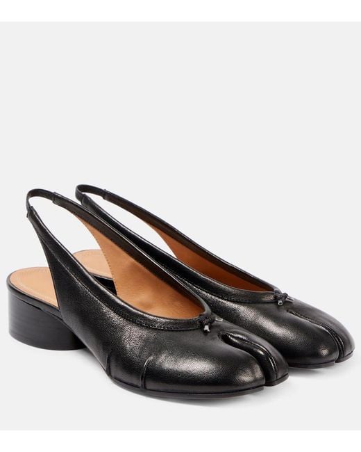 Maison Margiela Black Tabi Slingback Pumps