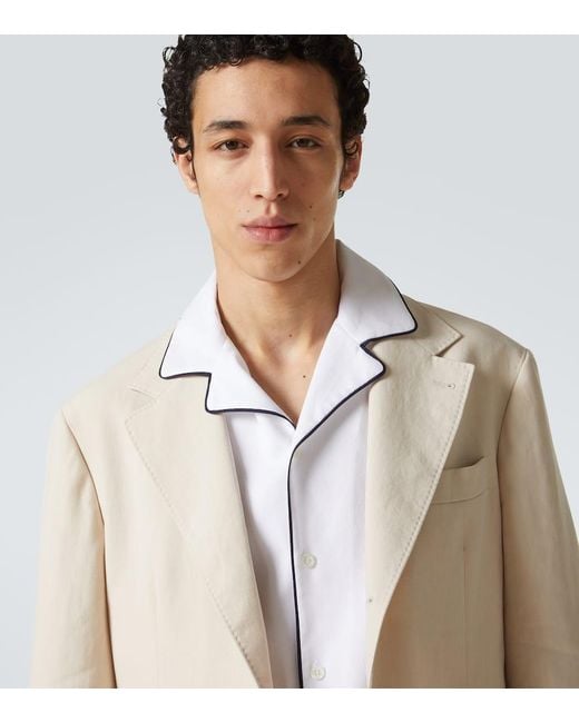 Brunello Cucinelli Hemd Aus Baumwolle in White für Herren
