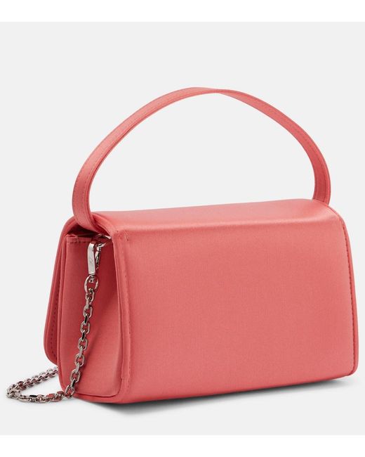 Roger Vivier Red Pilgrim Micro Satin Clutch