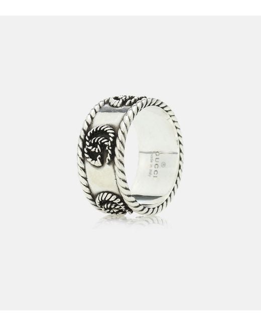 Gucci Metallic 9mm Dicker Ring "gg Marmont"