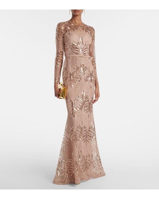 Abito Lungo di Elie Saab in Natural