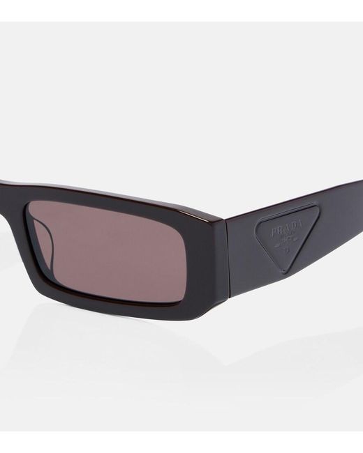 Prada Brown Rectangular Sunglasses