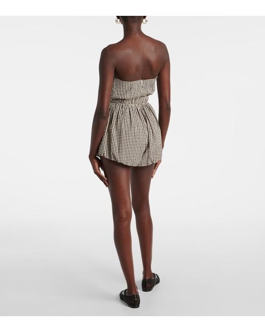 Posse Black Aurelia Gingham Cotton Shorts