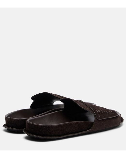 Jacquemus Black Suede Slides