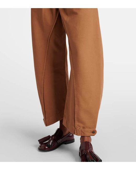 J.W. Anderson Brown Weite Hose Twisted Seam Aus Baumwolle