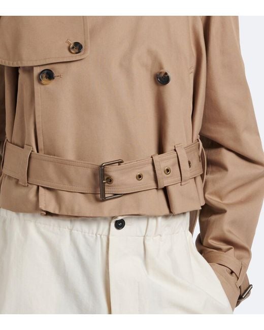 J.W. Anderson Natural Cropped Cotton Trench Coat