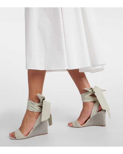 Christian Louboutin Metallic Wedge-Sandalen Melides Du Desert 85