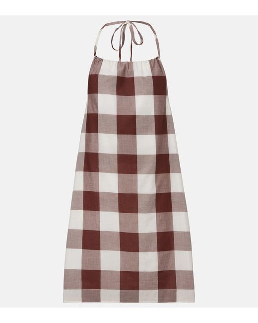 Posse Multicolor Callie Gingham Cotton Minidress
