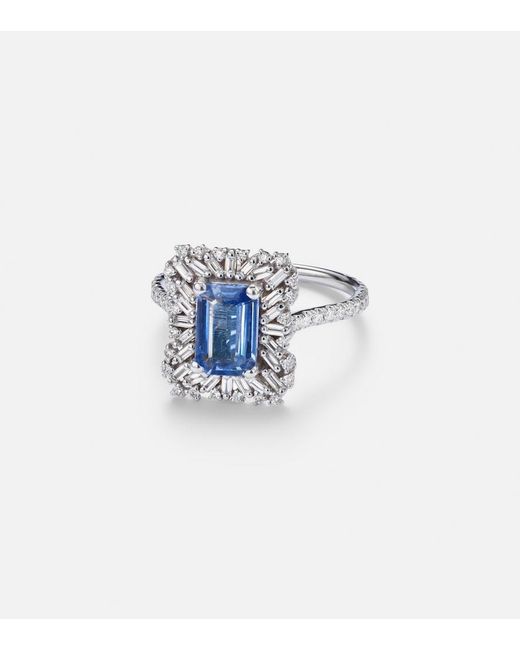 Suzanne Kalan Blue 18Kt Ring With Sapphires And Diamonds